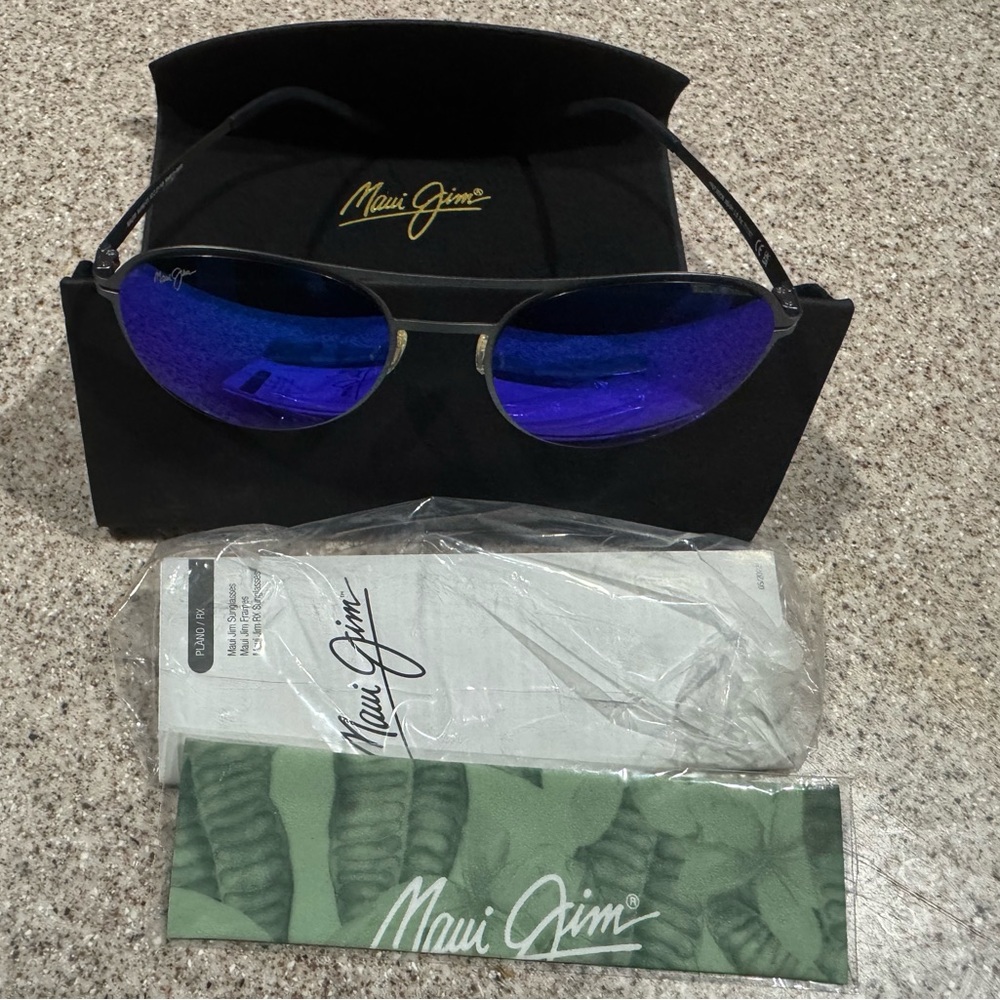 Maui Jim Aviator Sunglasses with Blue Lenses